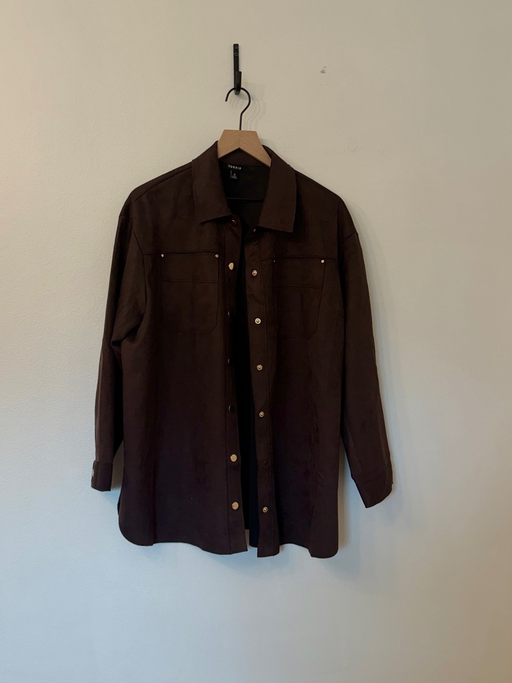 torrid Dark Brown Button-Front Jacket